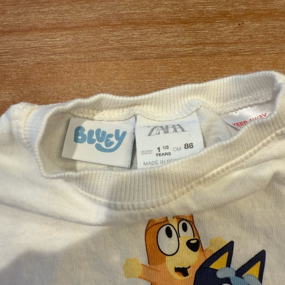 ZARA Bluey Toddler Tshirt size 1 1/2 years 18M - Picture 4 of 8